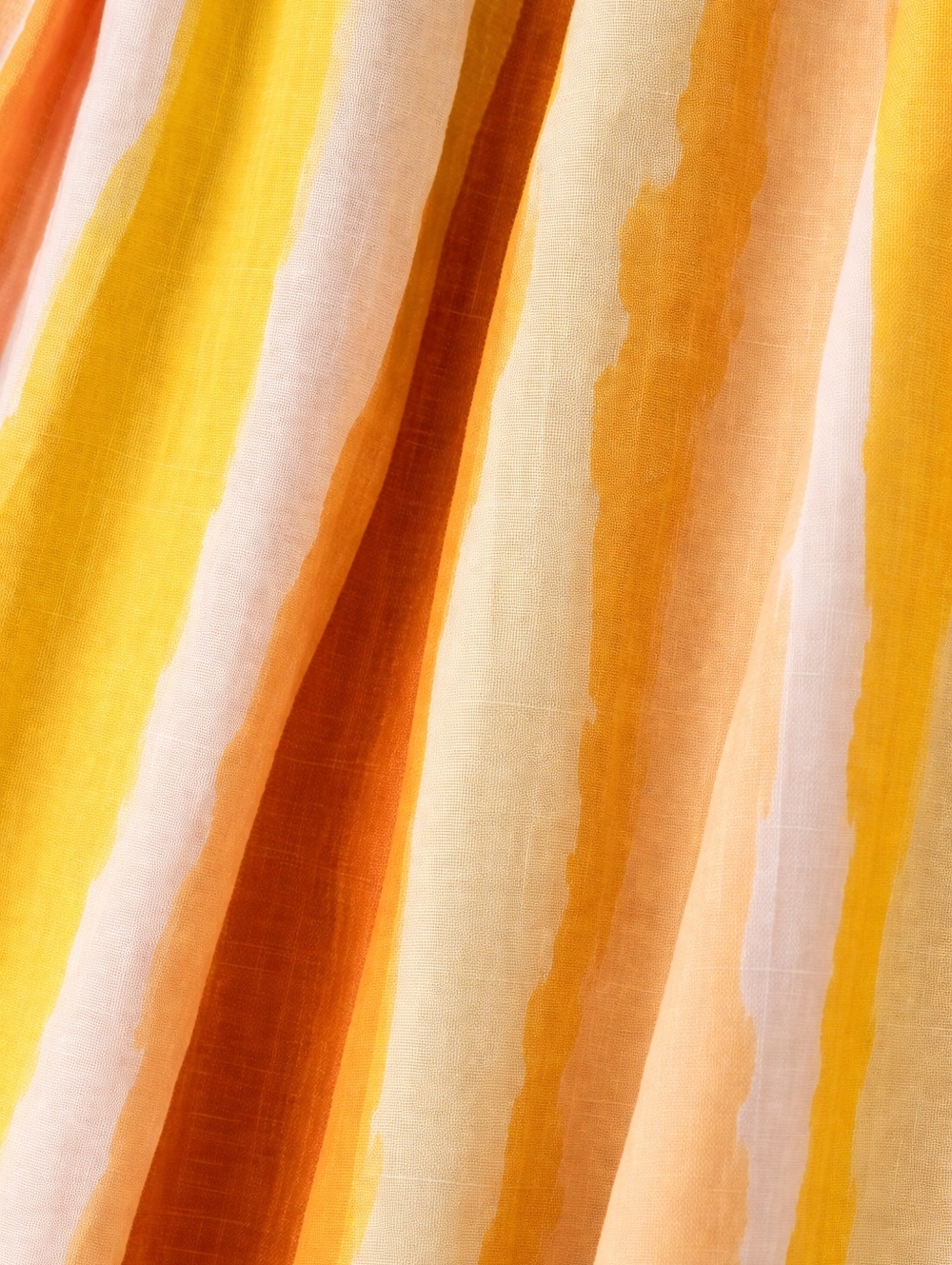Marie Oliver Striped Midi Skirt Linen Blend Yellow Orange Summer Boho Size 4 - Picture 6 of 12